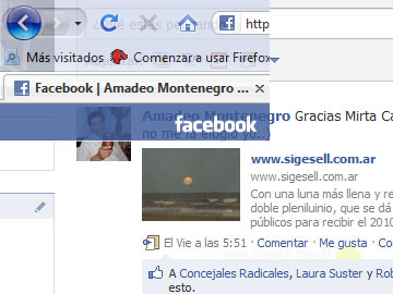 Si Gesell es ineractiva con Facebook, gracias a un enlace directo